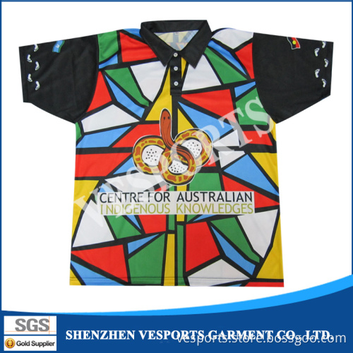 Sublimation Polyester Sports Polo Shirts for Adults